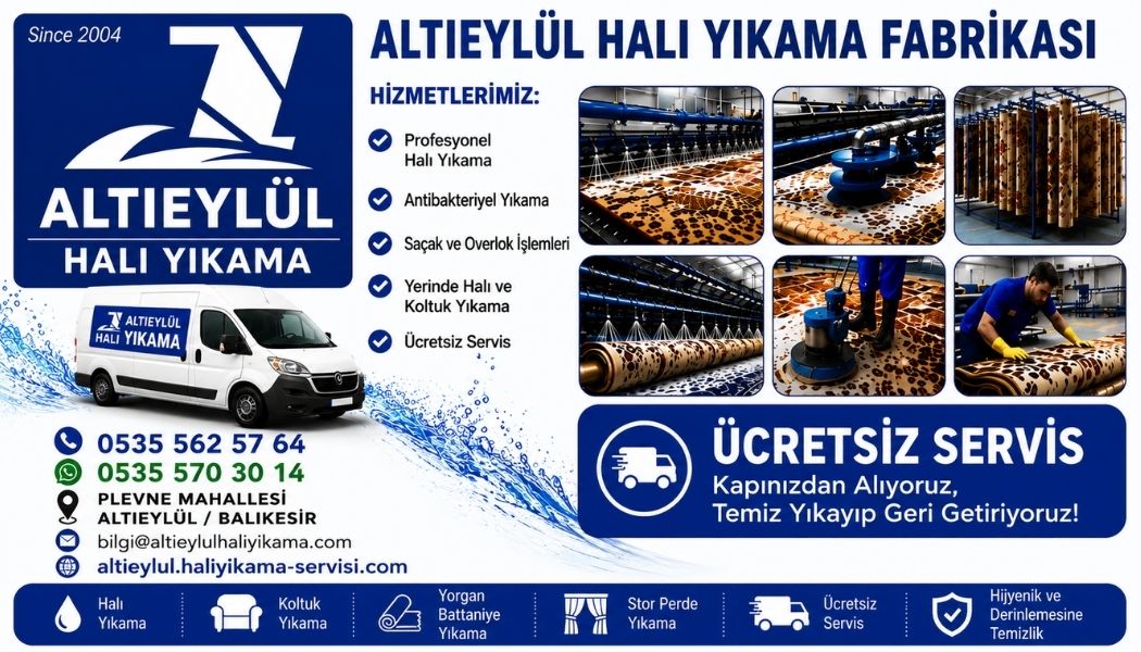 Altıeylül Plevne halı yıkama hizmeti