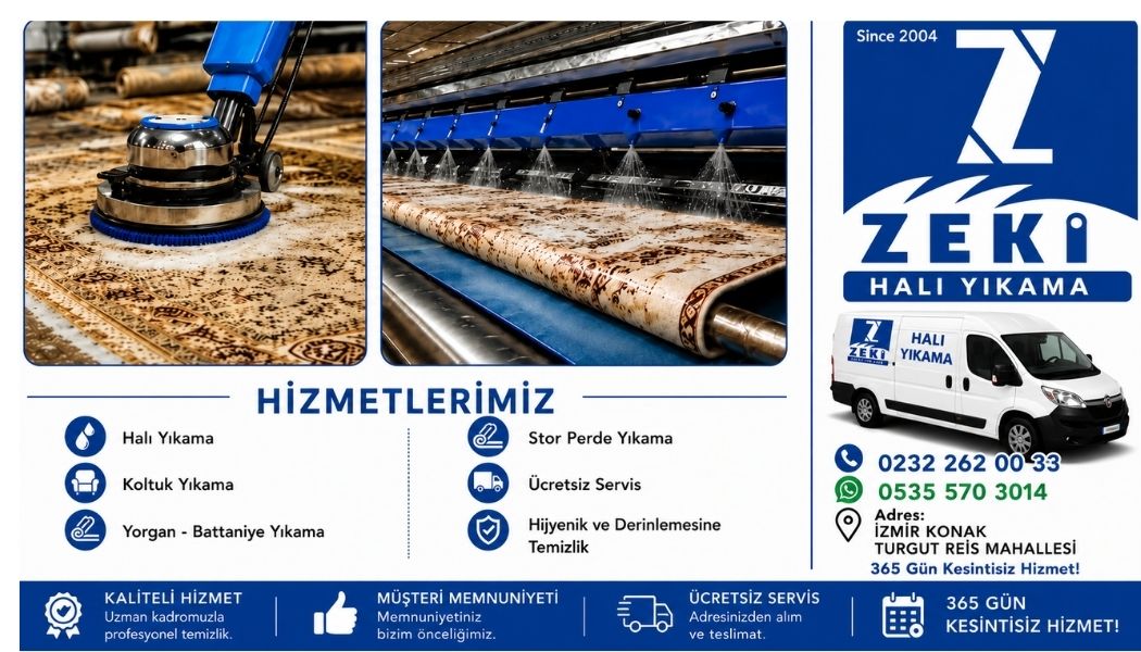 Konak Turgut Reis Mahallesi Halı Yıkama Profesyonel, Hijyenik ve Uygun Fiyatlı Çözümler